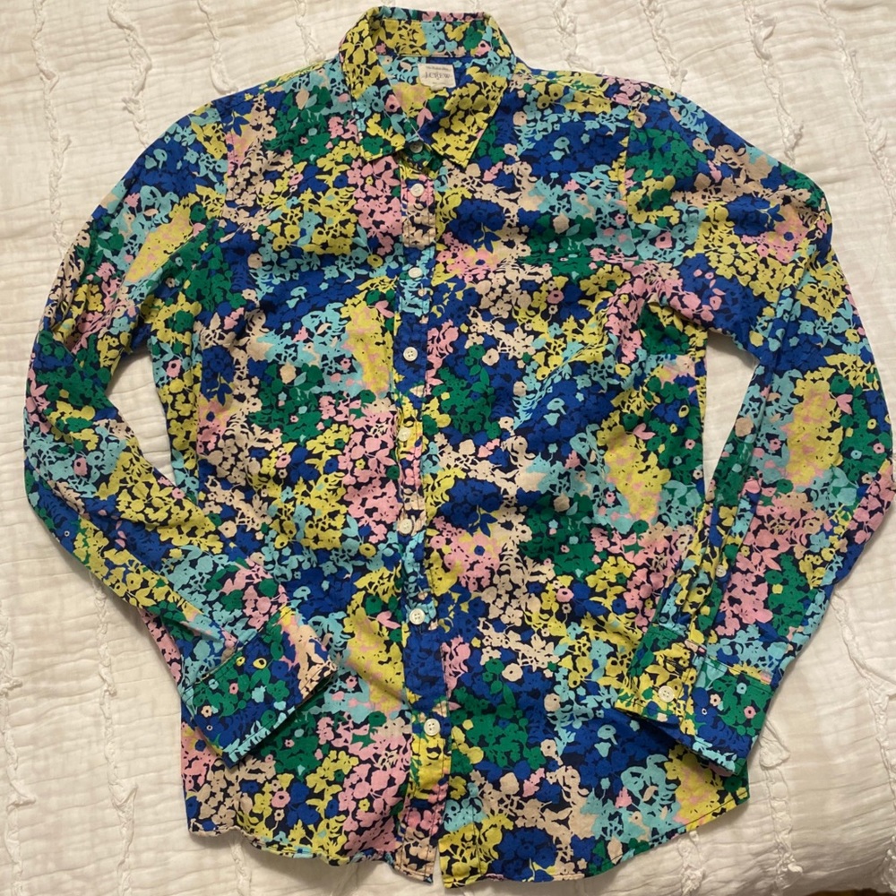 J. Crew Multi-Color Perfect Shirt | Size M